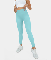 Halara - Po-Lifting Leggings mit hohem Bund,  Scrunch und nahtlosem Flow - Angel Blue - S(7/8)