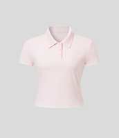 Halara - Poloshirt mit kurzer Knopfleiste - Heavenly Pink - S
