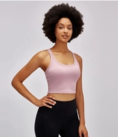 Halara - Racerback Workout verkürztes Tanktop - Ballerina Rosa - L