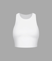 Halara - Rückenfreies,  kurz geschnittenes Yoga-Tanktop mit Racerback - Weiß - S