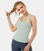 Halara - Rundhals-Tanktop mit Racerback - Pistazie - M