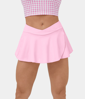 Halara - Softlyzero™ Airy,  mittelhoher Crossover-2-in-1-ausgestellter Mini-Tanzrock - Nosegay - XL(regular)