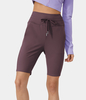 Halara - Softlyzero™ Airy Shorts mit hoher Taille,  Kordelzug und seitlichen Taschen,  einfarbig,  22, 9 cm - Potent Purple - XL