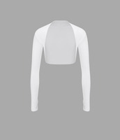 Halara - Softlyzero™ Airy Solid Thumb Hole Langarm-Golfsportoberteil - Weiß - S