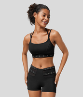 Halara - Softlyzero™ Airy Sport-BH aus Mesh mit Neckholder,  Cool-Touch - Schwarz - XL