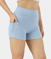 Halara - Softlyzero™ Airy Yoga-Shorts mit hoher Taille und Seitentaschen,  3, 5 Zoll - Angel Falls - L