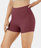 Halara - Softlyzero™ Airy Yoga-Shorts mit hoher Taille und Seitentaschen,  3, 5 Zoll - Cordovan - S