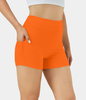 Halara - Softlyzero™ Airy Yoga-Shorts mit hoher Taille und Seitentaschen,  3, 5 Zoll - Exotic Orange - M