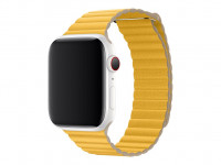 Apple 44mm Leather Loop - Uhrarmband - Large - Meyer lemon - für Watch (42 mm,  44 mm)