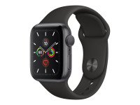 Apple Watch Series 5 (GPS) 40mm Aluminium space grau mit Sportarmband schwarz