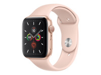 Apple Watch Series 5 (GPS) 44mm Aluminium gold mit Sportarmband sandrosa (MWVE2FD/A)