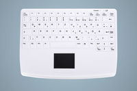Cherry Hygiene Notebook Style Touchpad Keyboard Fully Sealed Watertight USB White ak-4450-guvs-w/ge