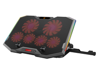 Conceptronic ERGO Gaming - Notebook-Lüfter - mit 2-Port USB 2.0 Hub,  Smartphone-Ständer - 43.2 cm (1 thyia01b
