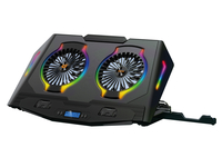 Conceptronic ERGO Gaming - Notebook-Lüfter - mit 2-Port USB 2.0 Hub,  Smartphone-Ständer - 43.2 cm (1 thyia02b