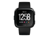Fitbit Versa - Schwarzes Aluminium - intelligente Uhr mit Band