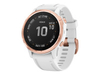 Garmin fenix 6S Pro - Rotgold - Sportuhr mit Band - Silikon - weiß - Anzeige 3 cm (1.2")