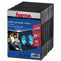 Hama DVD Slim Box 00051182 Slim Jewel Case für Speicher-DVD - Kapazität: 1 DVD