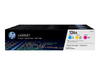 HP 126A Tri-pack - 3er-Pack - Gelb,  Cyan,  Magenta - Original - LaserJet - Tonerpatrone (CF341A)