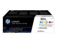 HP 201X - 3er-Pack - Hohe Ergiebigkeit - Gelb,  Cyan,  Magenta - Original - LaserJet - Tonerpatrone (C