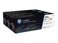 HP 305A - 3er-Pack - Gelb,  Cyan,  Magenta - Original - LaserJet - Tonerpatrone (CF370AM)