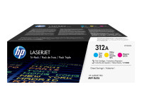 HP 312A - 3er-Pack - Gelb,  Cyan,  Magenta - Original - LaserJet - Tonerpatrone (CF440AM)