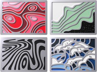 HP HyperX Badge Pack 85u20aa Abstract Magnetic Badges - 20, 1 mm