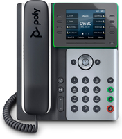 HP POLY Edge E300 IP Telefon und PoE-fähig 82m92aa IP-Telefon - Schwarz