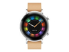 Huawei Watch GT 2 - Classic - 42 mm - Edelstahl - intelligente Uhr mit Riemen - Leder - gravel beige