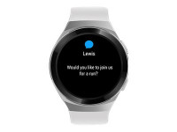Huawei Watch GT 2e - Edelstahl - intelligente Uhr mit Riemen - Flouroelastomer - icy white - Anzeige