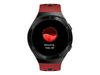 Huawei Watch GT 2e - Schwarzes Edelstahl - intelligente Uhr mit Riemen - Flouroelastomer - Lava Red