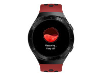 Huawei Watch GT 2e - Schwarzes Edelstahl - intelligente Uhr mit Riemen - Flouroelastomer - Lava Red