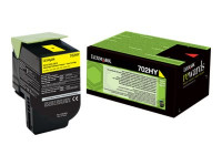 Lexmark 702HY - Gelb - Original - Tonerpatrone LCCP,  LRP