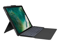 Logitech Slim Combo - Tastatur und Foliohülle - hinterleuchtet - Apple Smart connector - QWERTY - It