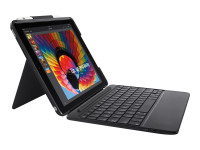 Logitech Slim Combo - Tastatur und Foliohülle - hinterleuchtet - Bluetooth - QWERTY - GB - Schwarz T