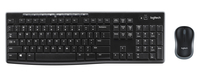 Logitech Wireless Combo MK270 - Volle Größe (100%) - Kabellos - RF Wireless - Schwarz - Maus enthalt 920-004532