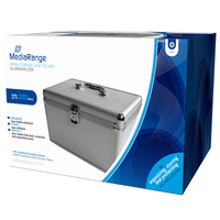 MEDIARANGE BOX75 - Gehäusebox - 200 Disks - Silber - Fleece - Kunststoff - Holz - 120 mm - Aluminium