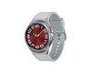 Samsung Galaxy Watch6 Classic - 43 mm - intelligente Uhr mit Band - Hybrid-Eco-Leder - Silber - Band sm-r950nzsadbt