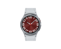 Samsung Galaxy Watch6 Classic - 43 mm - intelligente Uhr mit Band - Hybrid-Eco-Leder - Silber - Band sm-r955fzsadbt