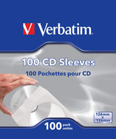Verbatim CD-/DVD-Hülle - Kapazität: 1 CD/DVD (Packung mit 100) 49976
