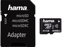 Hama 124140 microSDXC 64GB Class 10 + Adapter