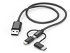 Hama 183304 3in1-Micro-USB-Kabel (1, 5m) (Schwarz)