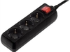 Hama 30392 3fach Stecker mit Schalter (schwarz)