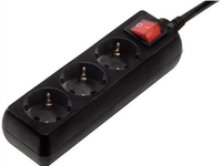 Hama 30392 3fach Stecker mit Schalter (schwarz)