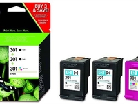 HP 301 Ink Cartridge 3-Pack (schwarz/tricolor)