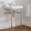1-Loch Retro Waschbecken 50cm breit mit Metallgestell - Richmond von Hudson Reed
