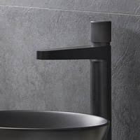 1-Loch Waschtischarmatur Hoch mit Ein-,  Aus- druckknopf/Push-Button in Schwarz - Idro Hudson Reed