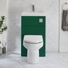 2-in-1-Waschbecken- und WC-Element 500mm x 890mm mit Covelly-WC inkl. Spülknopf in Chrom Dunkelgrün - Cluo