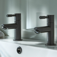 2-Loch Waschtischarmatur - Schwarz – Nox