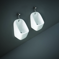 2 Urinale mit Aufputz-Spülkasten,  9L Automatische Spülung - Weiß - RAK Series 600 x Hudson Reed