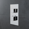 2 Verbraucher Thermostat Unterputz mit Umsteller,  eckige Griffe - Kubix,  von Hudson Reed